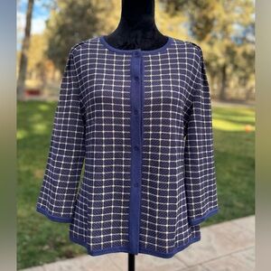 St. John- SoCa Purple Metallic Cardigan- EUC